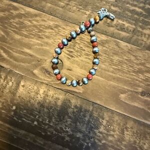 American West Carolyn Pollack Bead Bracelet 6 3/4 length